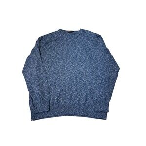 Rodd & Gunn Italian Yarn Marl Blue Crew Neck Sweater XL Cotton